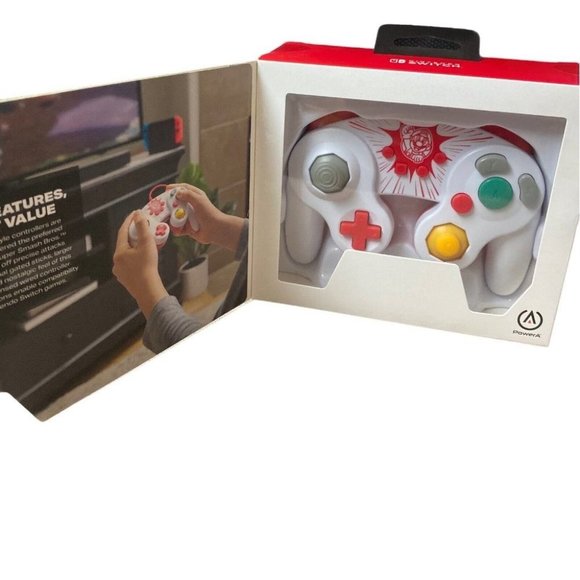 Super Mario Wired Nintendo Switch Controller Gamecube Layout Gray NEW Smash bros - Picture 2 of 7